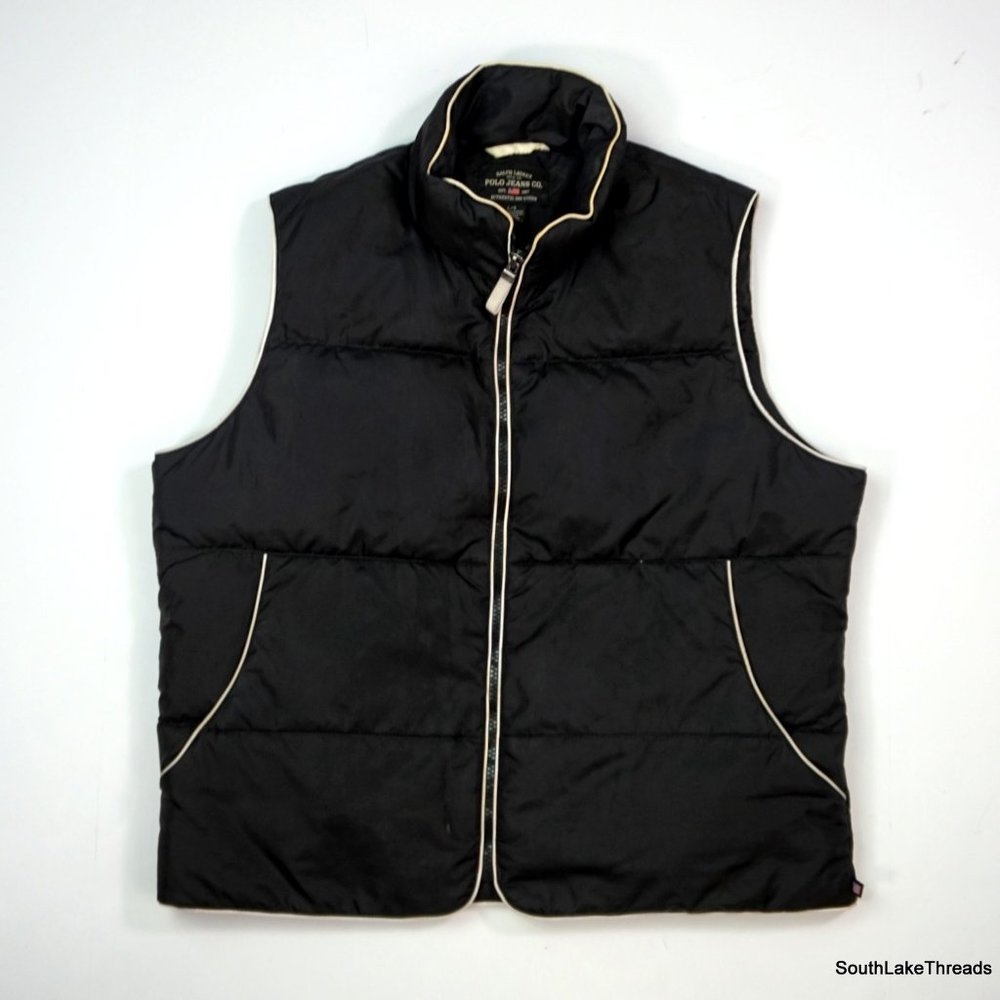 VTG Ralph Lauren Polo Jeans Puffer Down Vest Large
